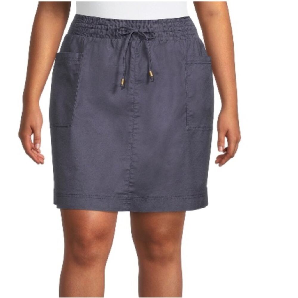 Terra & Sky Slate grey Paperbag Waist Skirt